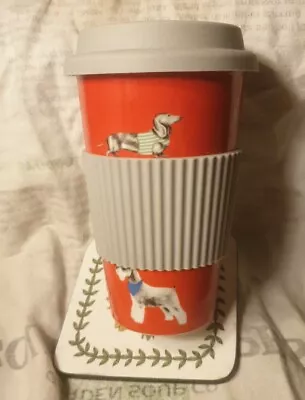 Buy Laura Ashley Ceramic Travel Cup Dog Design  Red • 9.99£