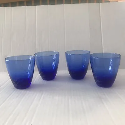 Buy Four Mikasa Cherry Blossom Cobalt Blue Glasses 10 Fl Oz Capacity And 3.75  Tall • 32.84£