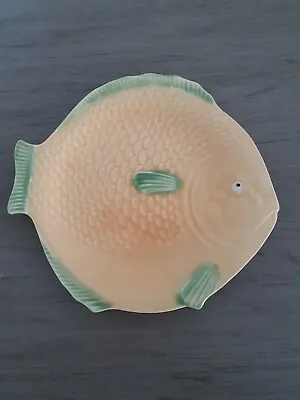 Buy Art Deco Shorter & Sons Fish/flounder Shaped Plate Yellow/green Raised Scales • 9.99£