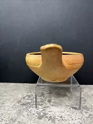 Buy Leach Pottery St Ives Soup Bowl With Handle Tenmoku Glaze Unglazed Exterior #421 • 45£