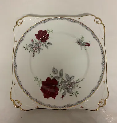 Buy Vintage Royal Stafford Bone China Roses To Remember Square Cake Plate Rare • 9.99£