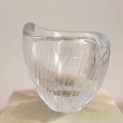 Buy Tapio Wirkkala Glass Vase Leaf Form Engraved Line Finland Modern Iittala 1950s • 139.31£