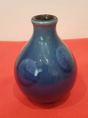 Buy Gorgeous Vintage Poole Pottery Ceramic Blue Vase Signed. Lovely Item. • 35£