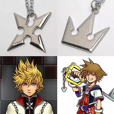 Buy Kingdom Hearts Sora's Crown & Roxas's Cross Necklaces Cosplay Costume Prop Gift • 4.79£