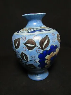 Buy Chameleon Ware Hand Painted Blue Vase Clews & Co C.1930-40s • 95£