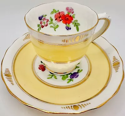 Buy Vintage New Chelsea Staffs Hand Painted Floral Demitasse Cup & Saucer; Teacup • 21.93£