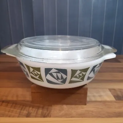 Buy Vintage JAJ Pyrex Checkers Casserole Dish With Lid • 8.50£