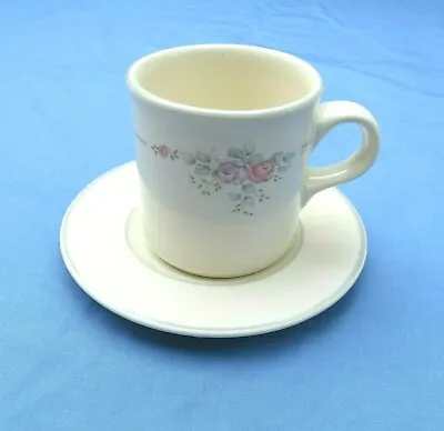 Buy Pfaltzgraff Trousseau Rose Floral Tea Cup And Saucer Set • 10.73£