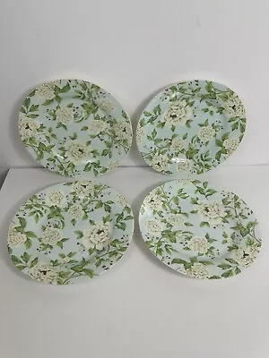 Buy Queens Gifts Sanderson Peony Tree  Set Of 4 China Dessert Plates Boxed • 8£
