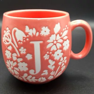 Buy Fox & Ivy - Alphabet J Mug - Tesco Pinky Red Floral Pattern - Fine Bone China • 5.99£
