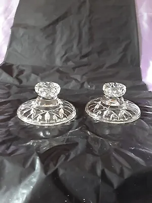 Buy Vintage Glass Candle Holders X 2, Pre Owned • 4.50£