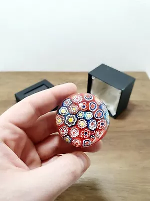 Buy Vintage 1970's Murano Fratelli Toso Millefiori Cane Art Glass Paperweight Boxed • 24.95£
