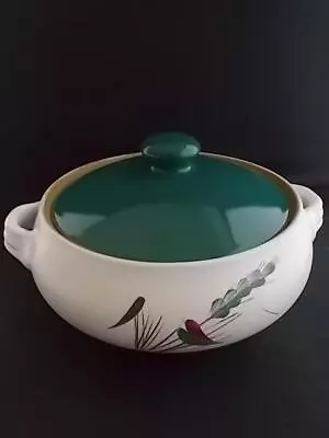 Buy Vintage Denby Pottery Stoneware Tureen Dish In Greenwheat Pattern Mint Condition • 24.99£
