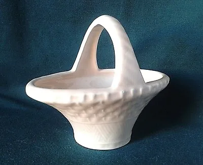 Buy Dartmouth Pottery Vase Devon Earthenware Embossed Basket Design Vase In Pink • 19.95£