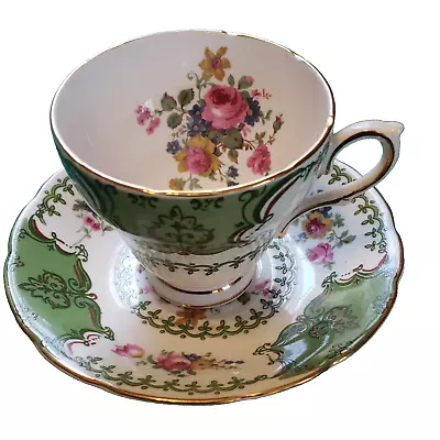 Buy VTG Sutherland Staffordshire Fine Bone China Floral  Tea Cup & Saucer • 7.09£