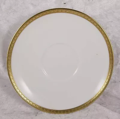 Buy Royal Worcester White & Gold Saucers X 2 5.5 Inches Across Bone China LOT A • 3£