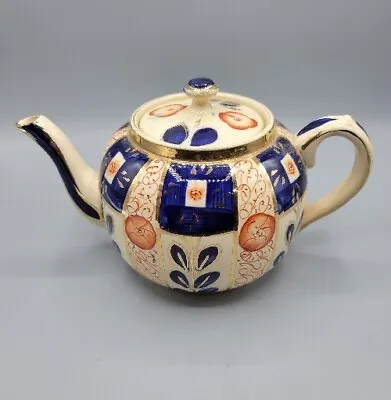 Buy Vintage Sudlow’s Burslem England Gaudy Welsh Teapot • 23.62£
