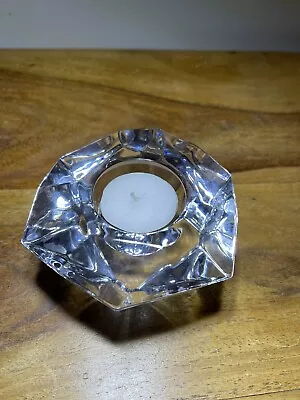 Buy Swedish Orrefore Crystal Glass Geometric Shaped Tea Light Holder ( Heavy)  • 19.99£