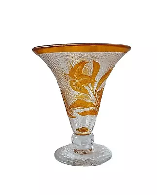 Buy Antique A Richardson  Rish Cameo  Glass Pedistal Vase Art Nouveau  • 195£