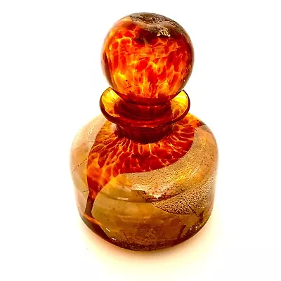 Buy 7  Signed Mdina Art Glass  FireBall  Lava Bottle Decanter W/Stopper Iridescent • 23.72£