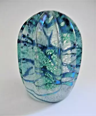 Buy Signed And Boxed 2001  Richard P Golding Okra Glass Paperweight • 45£