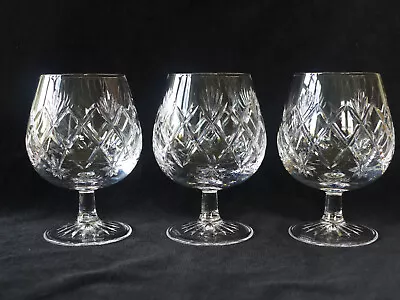Buy THREE EDINBURGH CRYSTAL KELSO BRANDY GLASSES ALL 1st QUALITY & SUPERB  CONDITION • 24£