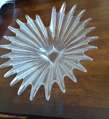 Buy Vintage Dartington 'Palm Leaf' Decorative Glass Bowl - By Anita Harris (c1980's) • 14.99£