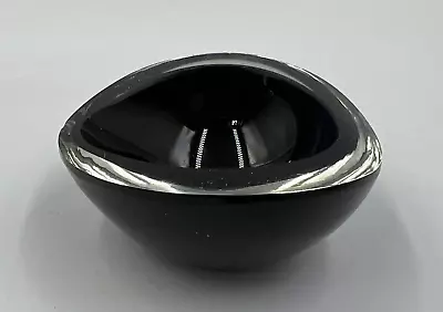 Buy Kaj Franck Signed Nuutajarvi Notsjo Chestnut Bowl Black & Clear Glass READ • 28.90£
