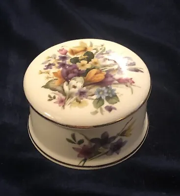 Buy VINTAGE BLUE WATERS OF ENGLAND STAFFORDSHIRE FINE BONE CHINA Floral Lidded Dish • 5£