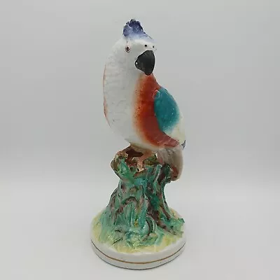 Buy Antique Staffordshire Polychrome Parrot Exotic Bird On Branch Porcelain Figurine • 149.99£
