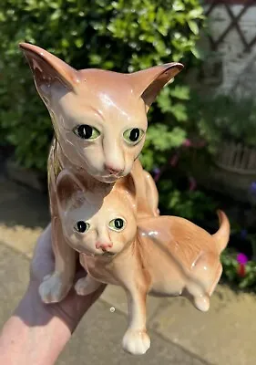 Buy Rare Vintage Melba Ware Siamese Cat Ornament • 25£