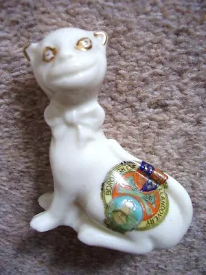 Buy Collectable Arcadian Crested CAT China Porcelain Cheshire Cat Figurine-ornament • 12£