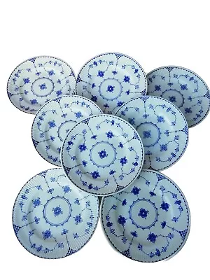 Buy Denmark Furnivals Blue & White Ware 8 X 7  Side/bread Plates Vgc!!!  • 49.99£