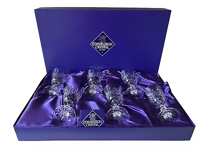 Buy Edinburgh Crystal  Lomond 6 X Sherry / Small Wine Glasses   Boxed • 35£