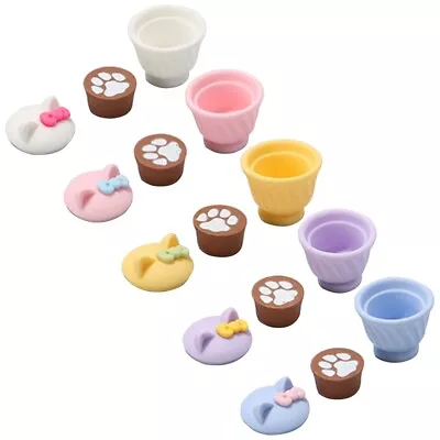 Buy 3Pcs Mini Coffee Ware Cup Figurine Preschool Kids Dollhouse Accs For Play Food T • 3£