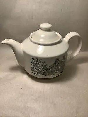 Buy Vintage Biltons England Ceramic Cracked Glaze Tudor House Scene Teapot  • 14.99£