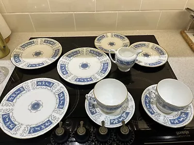 Buy Coalport Revelry Blue And White Bone China Tea Set 10 Pieces • 25£