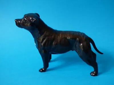 Buy Unrecorded Charcoal Grey Black Brindle Beswick Staffordshire Bull Terrier Dog • 109.99£