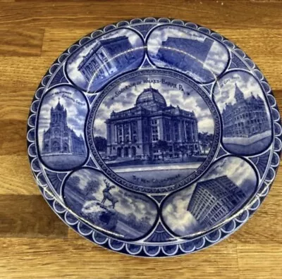 Buy Staffordshire Flow Blue History Plate Rowland Marsellus Souvenir Wilkes Barre Pa • 15£