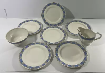 Buy Grindley Creampetal Balfour Small Plates Set Of 6 With Sugar Bowl And Creamer • 15.99£