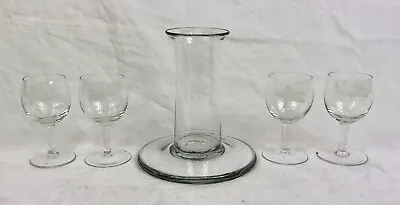 Buy Antique Anchor Line Sherry Decanter And 4 Sherry Glasses, Logoed, Shipping • 85£