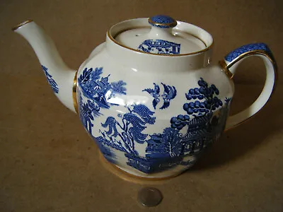 Buy Vintage Ceramic Sadler Teapot  WILLOW DESIGN . Has Crazing (see Pics). Unboxed. • 12.99£