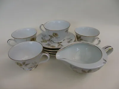 Buy RC Japan Floral Pattern 4 Tea Cups & Saucers With Milk Jug.    Excellent. • 22.50£