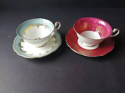 Buy 2 Vintage Foley Bone China Cabinet Cups And Saucers • 4.50£