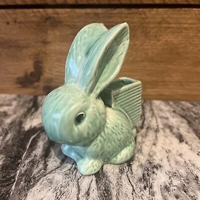Buy Rare Vintage 1930s English Sylvac Green Bunny Rabbit With Basket Mould No. 1064 • 18£