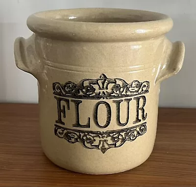 Buy Vintage Moira Pottery Flour Jar Glazed Stoneware Farmhouse Rustic 17.5cm *Flaw* • 5.99£