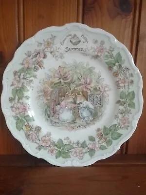 Buy Vintage Royal Doulton Brambly Hedge Four Seasons 8  Collector's Plate Summer • 10£
