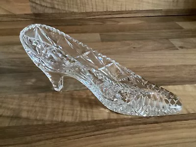 Buy Vintage Wordsley Cut Crystal Cinderella Slipper Wedding Cake Topper Ornament • 6.99£