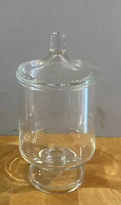 Buy Vintage Clear Glass Footed Candy / Sweet Jar Lidded • 15£