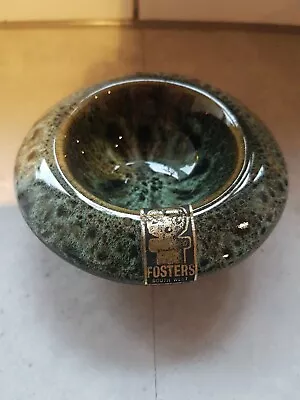 Buy Fosters Studio Pottery Green Black Honeycomb Condiment Dish Cornwall With Label • 6.99£